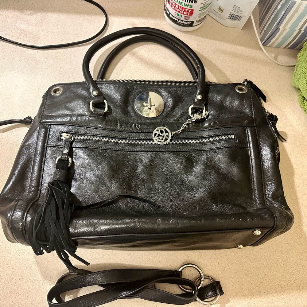 Good used condition DKNY black business tote crossbody